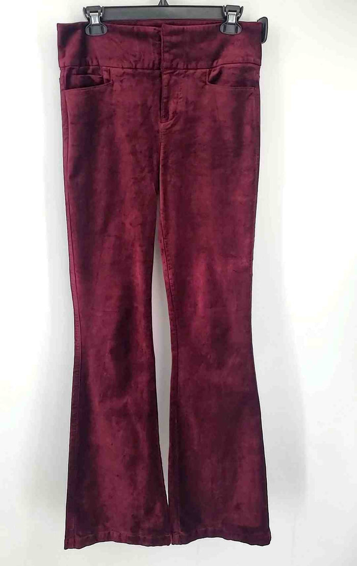 PAIGE Burgundy Velvet Flare Leg Size SMALL (S) Pants
