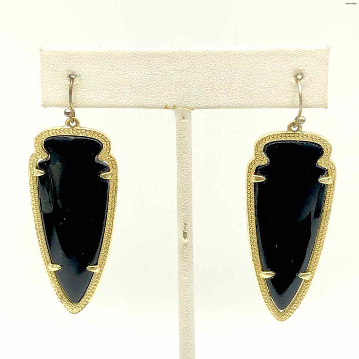 KENDRA SCOTT Black Goldtone Earrings