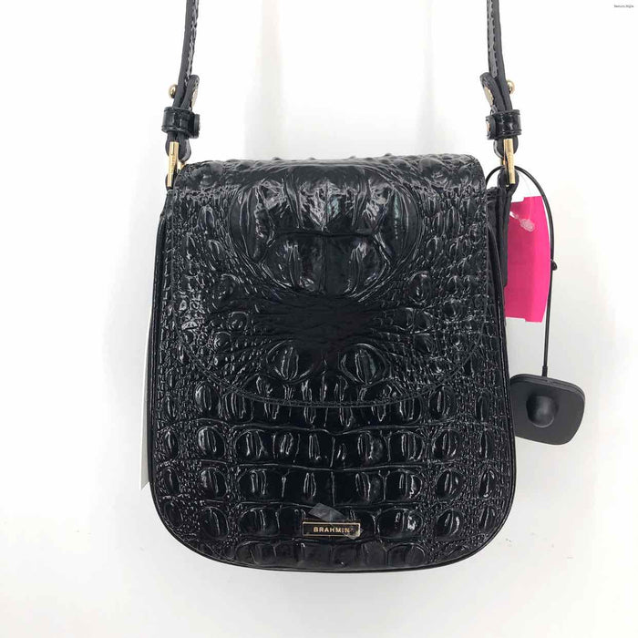 BRAHMIN Black Patent Leather Crossbody Purse