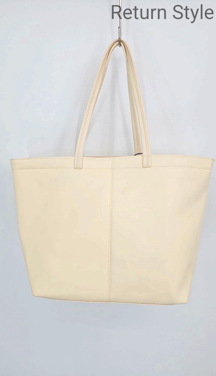 MATISSE Ivory White Leather Tote Purse