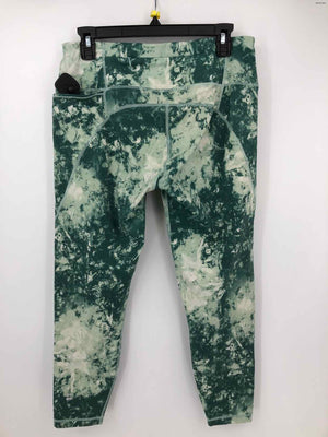 SWEATY BETTY Green White Dyed Print Legging Size LARGE  (L) Activewear Bottoms