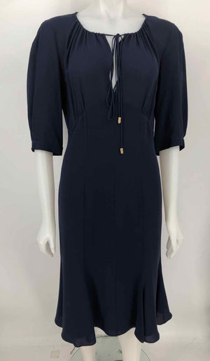 MICHAEL KORS Navy Made in Italy Drawstring Empire Size 10  (M) Dress