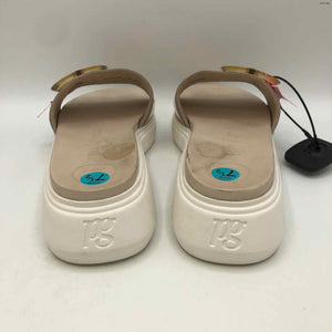 PAUL GREEN Beige White Slides Shoe Size 7-1/2 Shoes