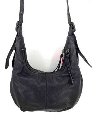 FRYE Black Leather Pre Loved Crossbody Purse