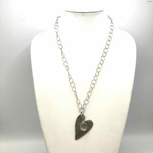 Sterling Silver Heart Pendant on Chain 22" ss Necklace