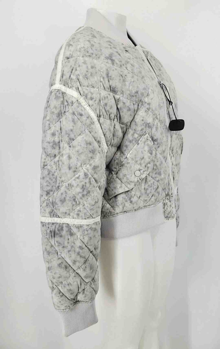 MOOSE KNUCKLES CANADA Gray Off White Puffer Zip Front Jacket