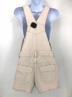 WE THE FREE by FREE PEOPLE Cream Denim Distressed Shorts Size 0  (XS) Jumpsuit
