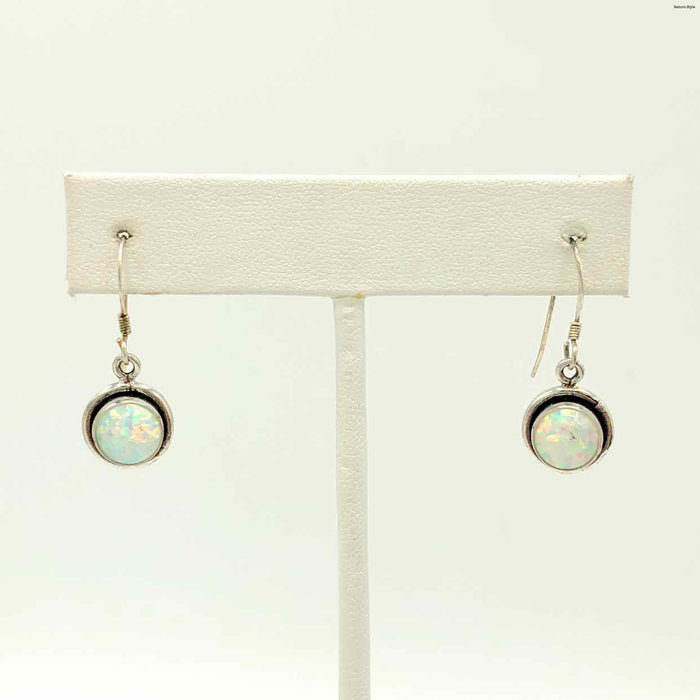 Sterling Silver Synthetic Opal ss Earrings