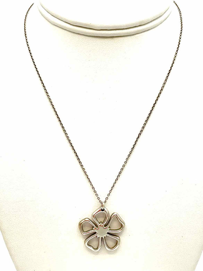 TIFFANY Sterling Silver Flower 16" ss Necklace