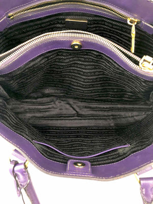 PRADA Purple Leather Pre Loved AS IS Purse