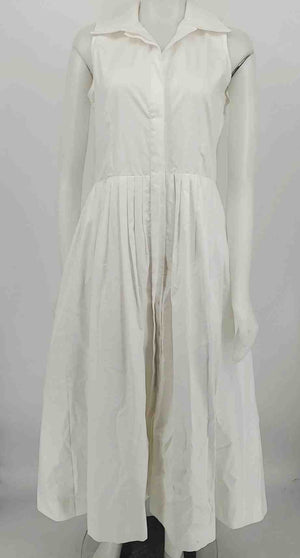 BURU White Collar pleated Size MEDIUM (M) Dress