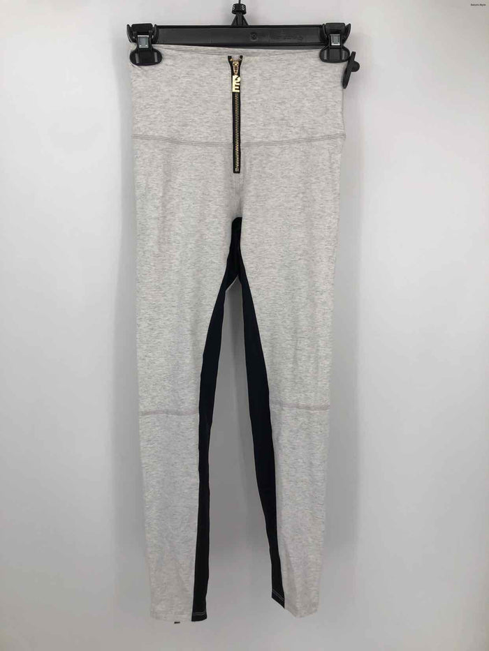 PE NATION Gray Black & Brown Color Block Legging Activewear Bottoms