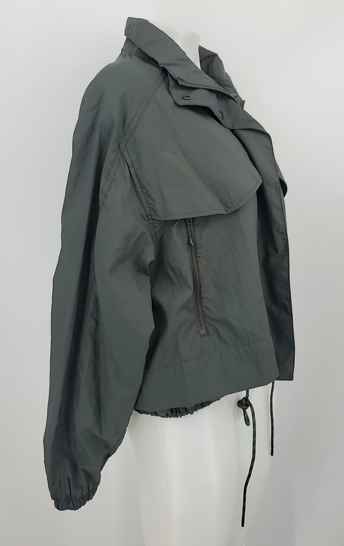 ATHLETA Dark Green Nylon Zip Front Size MEDIUM (M) Activewear Jacket