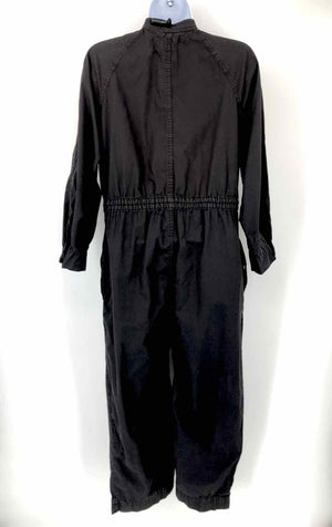 OVERLOVER Charcoal Black Silver USA Made! Zipper trim Coveralls Jumpsuit