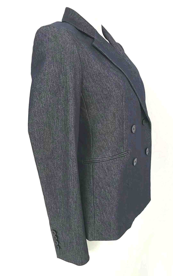 THEORY Midnight Blue Denim Heathered Double Breasted Jacket