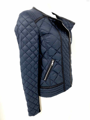 REBECCA TAYLOR Navy Nylon Puffer Zip Up Women Size 0  (XS) Jacket