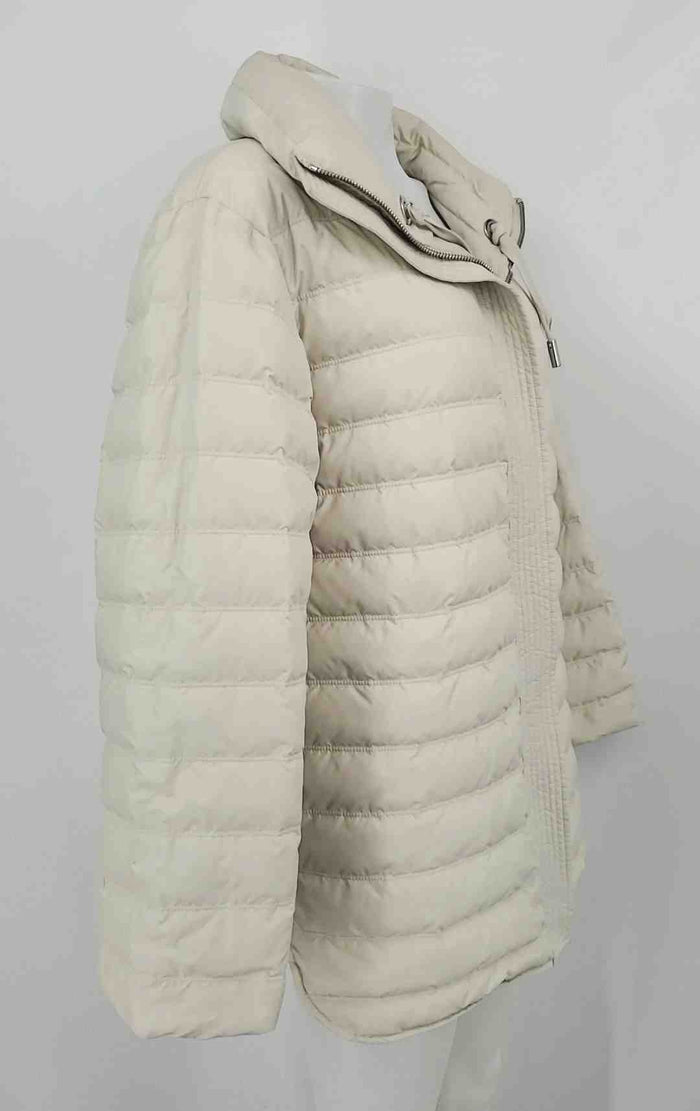 LAFAYETTE 148 Beige Down Blend Quilted Reversible Women Size MEDIUM (M) Jacket