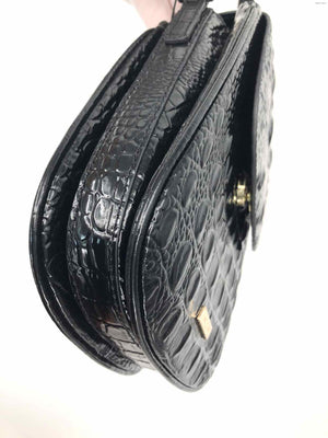 BRAHMIN Black Patent Leather Crossbody Purse