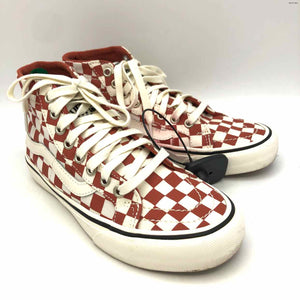 VANS Rust White Checkered High Top Shoe Size 5-1/2 Shoes