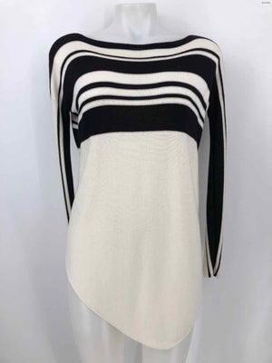 Black White Stripe Longsleeve Size SMALL (S) Top