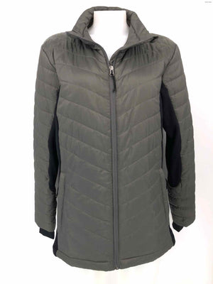 COLUMBIA Gray Nylon Zip Up Puffer Women Size X-LARGE Jacket