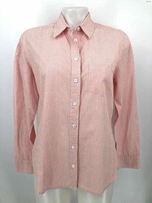 EQUIPMENT Pink White Striped Button Up Size MEDIUM (M) Top