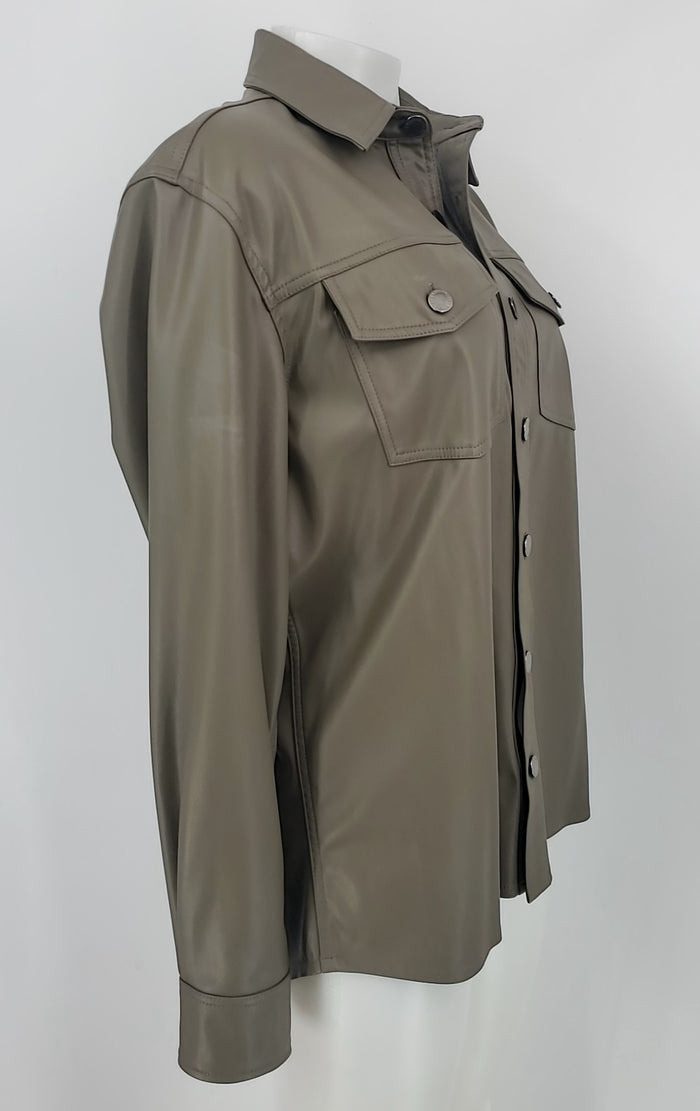 AG - Adriano Goldschmied Olive Green Synthetic Buttons Jacket