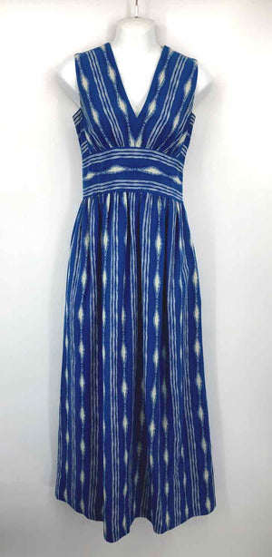 MADCHEN Blue White Print Maxi Length Size 0  (XS) Dress