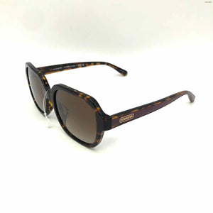 COACH Black & Brown Purple Pre Loved Tortoise Sunglasses w/case