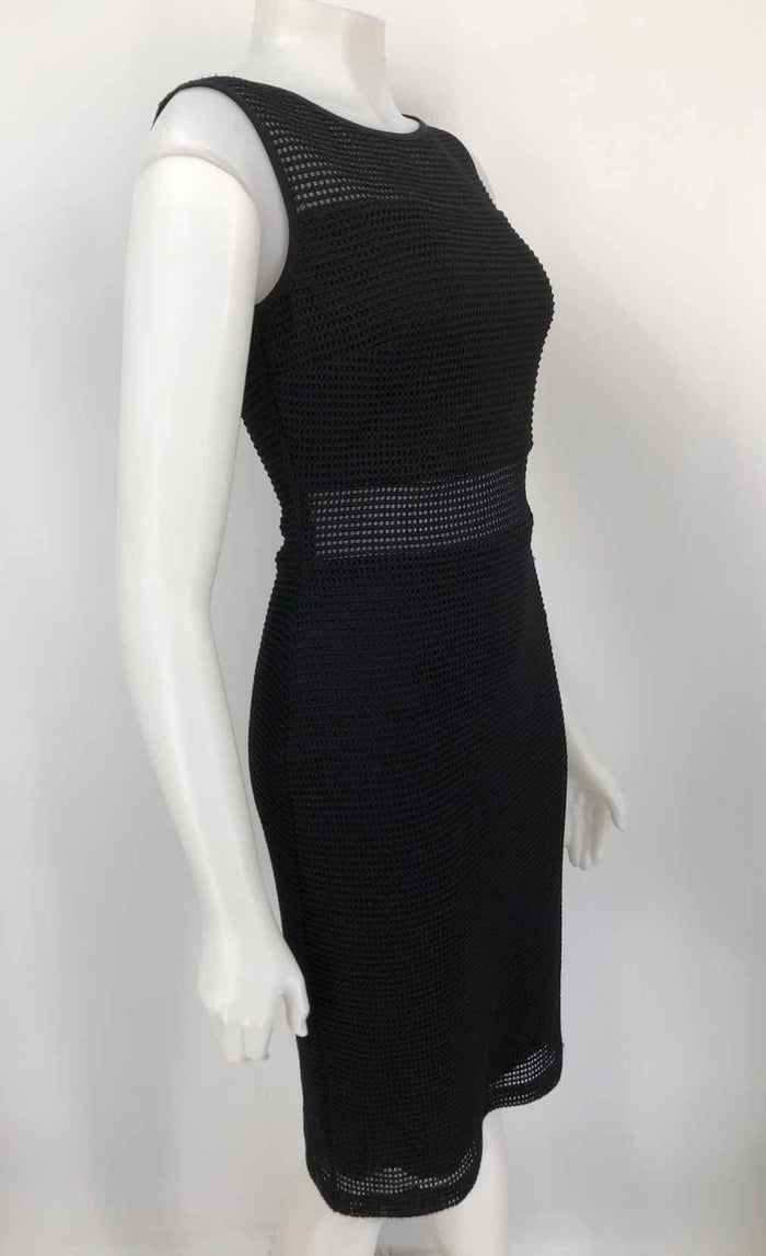 JOSEPH RIBKOFF Black Textured Sleeveless Size 6  (S) Dress