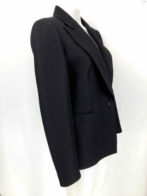 ISAAC MIZRAHI Black Textured Blazer Women Size 6  (S) Jacket