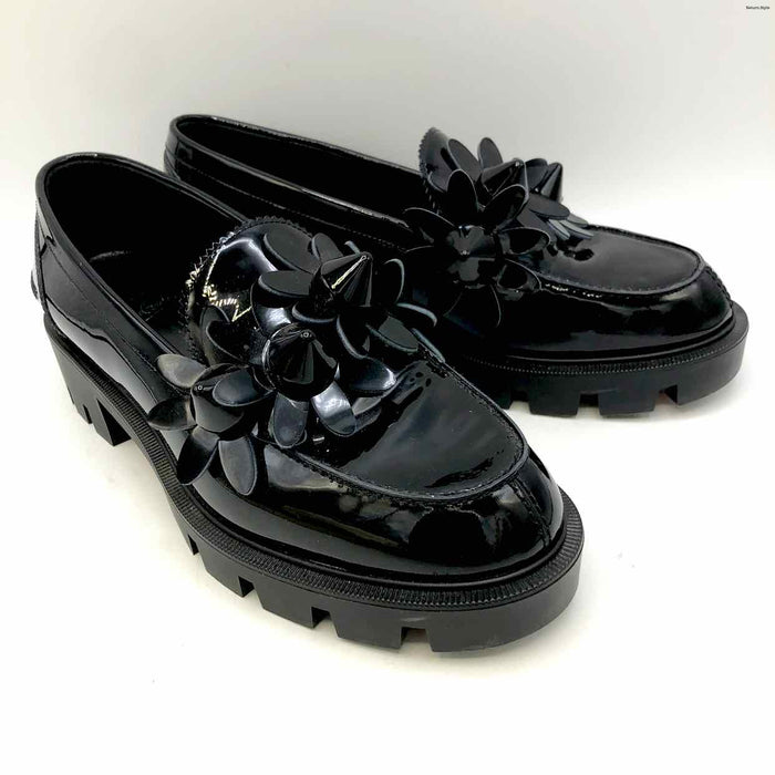 LOUBOUTIN Black Patent Leather Italian Made Loafer Shoe Size 37.5 US: 7 Shoes