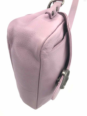 AIMEE KESTENBERG Lilac Silvertone Leather Pre Loved Heart Purse