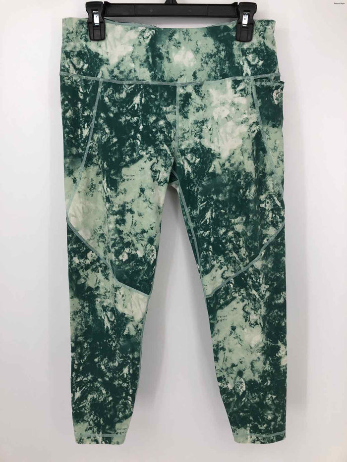 SWEATY BETTY Green White Dyed Print Legging Size LARGE  (L) Activewear Bottoms