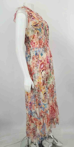 BIYA by JOHNNY WAS Pink Yellow Mesh Maxi Length Size SMALL (S) Dress –  ReturnStyle