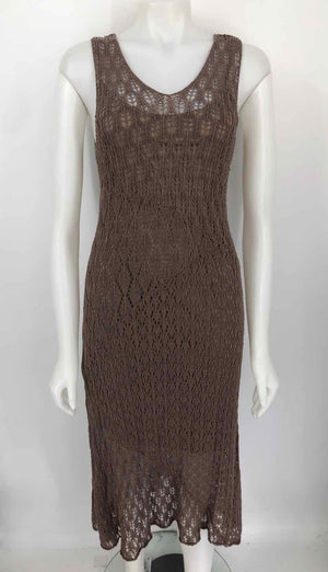 TOMMY BAHAMA Taupe Crochet w/slip Tank Size LARGE  (L) Dress
