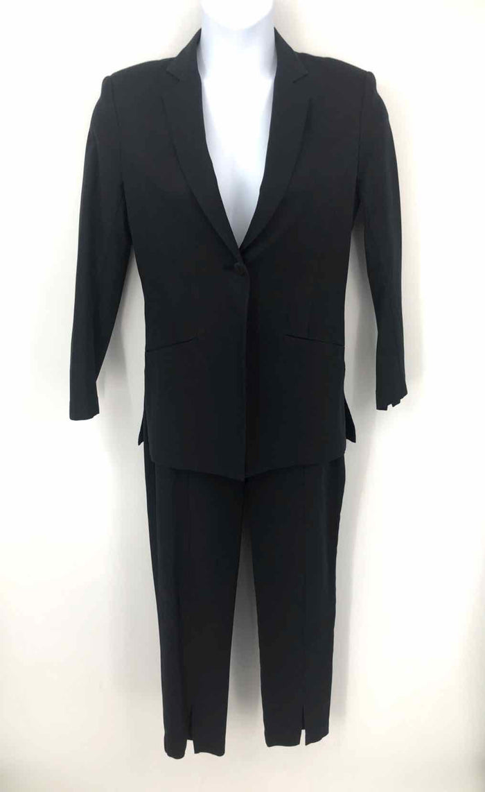 ELAINE KIM Black Cotton Blend Size MEDIUM (M) Blazer & Pants Pants Suit