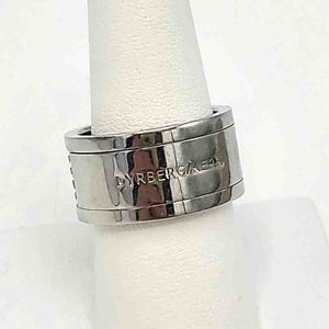 DYRBERG/KERN Crystal Stainless Steel Ring Sz 9