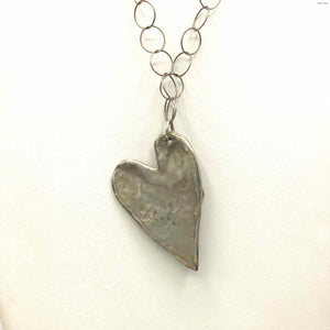 Sterling Silver Heart Pendant on Chain 22" ss Necklace