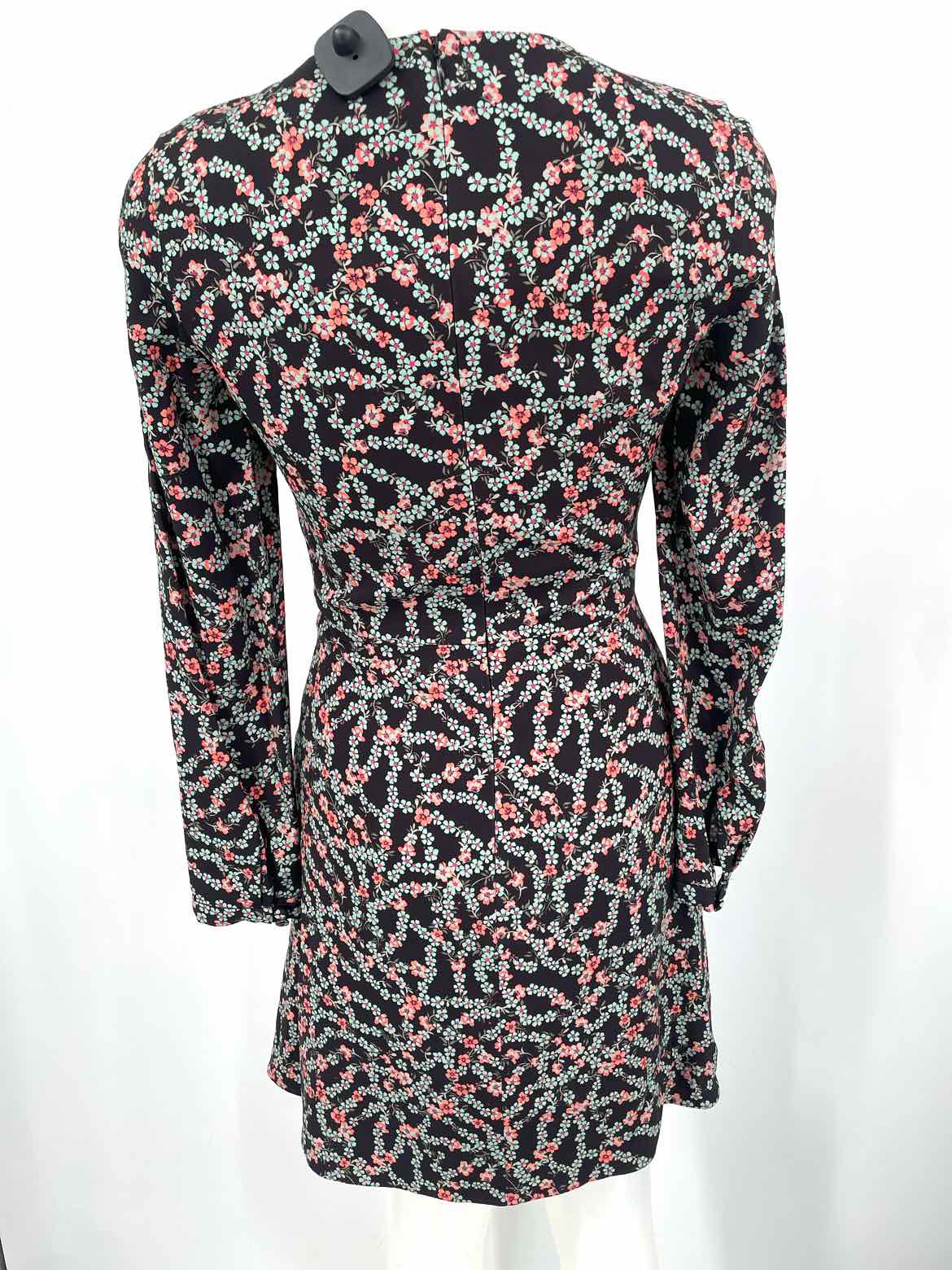 SALONI Black Pink & Green Floral Laced Size 4 (S) Dress SALONI Black Pink & Green Floral Laced Size 4 (S) Dress