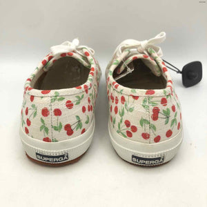 SUPERGA White Red & Green Cherry Print Sneaker Shoe Size 7 Shoes