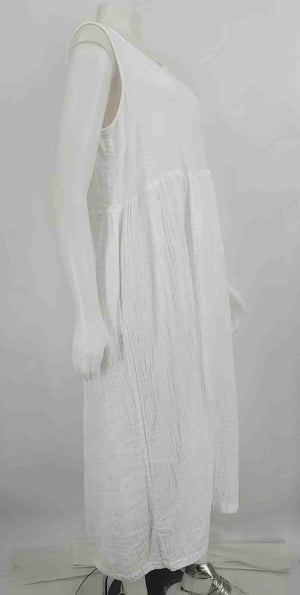 DAUGHTERS OF INDIA White Linen Tank Size X-LARGE Dress DAUGHTERS OF INDIA White Linen Tank Size X-LARGE Dress