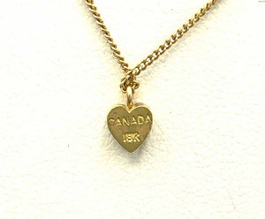 Goldtone Diamond Mini Heart 18k Necklace