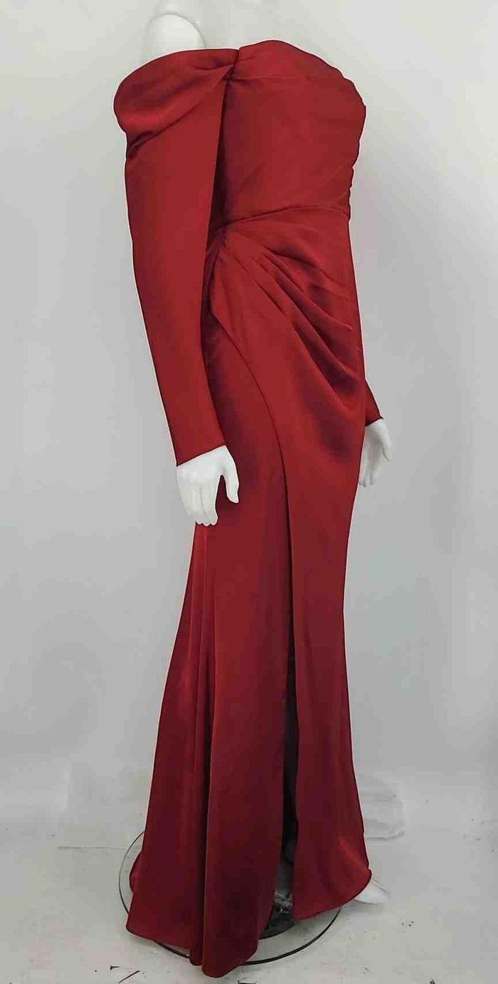 AZAZIE Red Open Back Longsleeve Size 4  (S) Dress