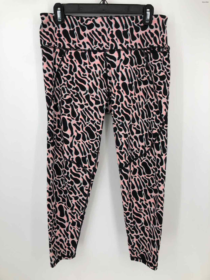 SWEATY BETTY Black Pink & Gray Animal Print Legging Activewear Bottoms