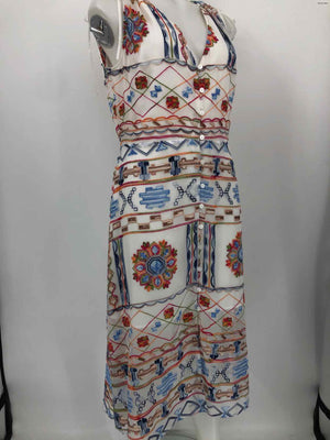 ALI & JAY White Multi-Color Embroidered Size M/L   (L) Dress
