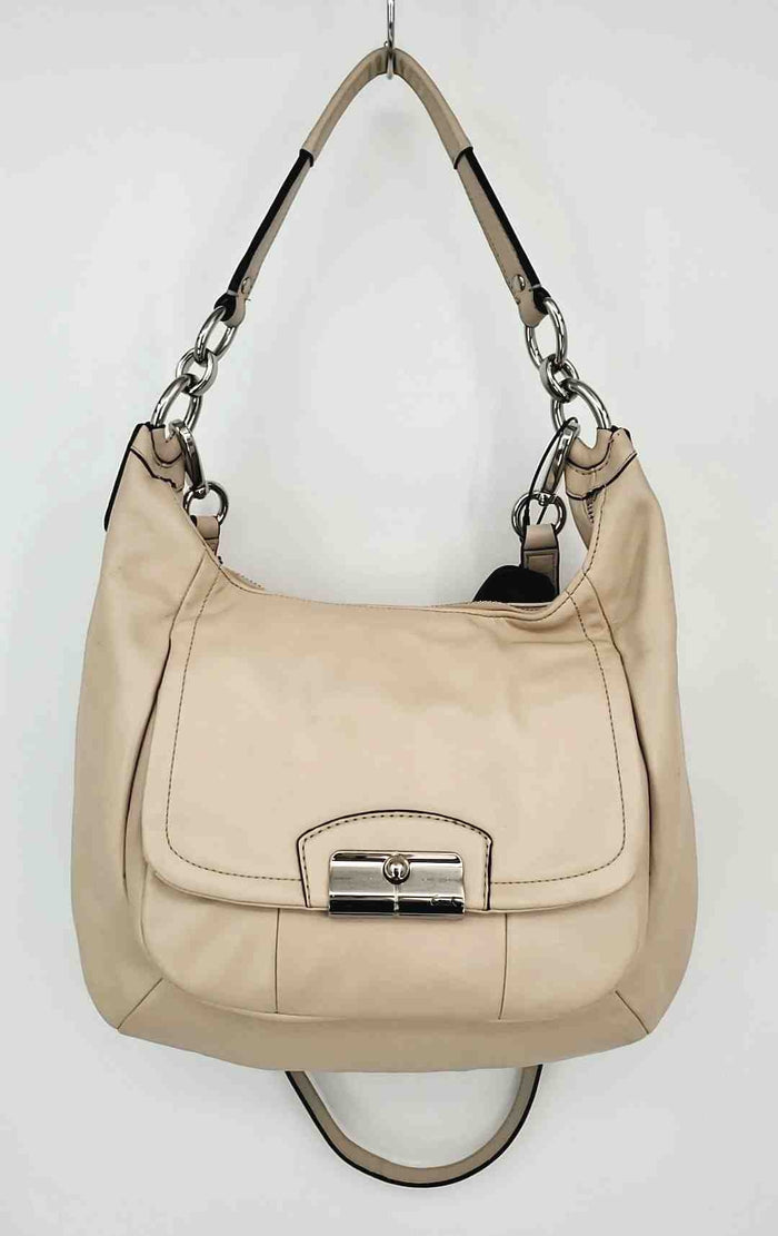 COACH Cream Leather Pre Loved w/strap Crossbody Purse