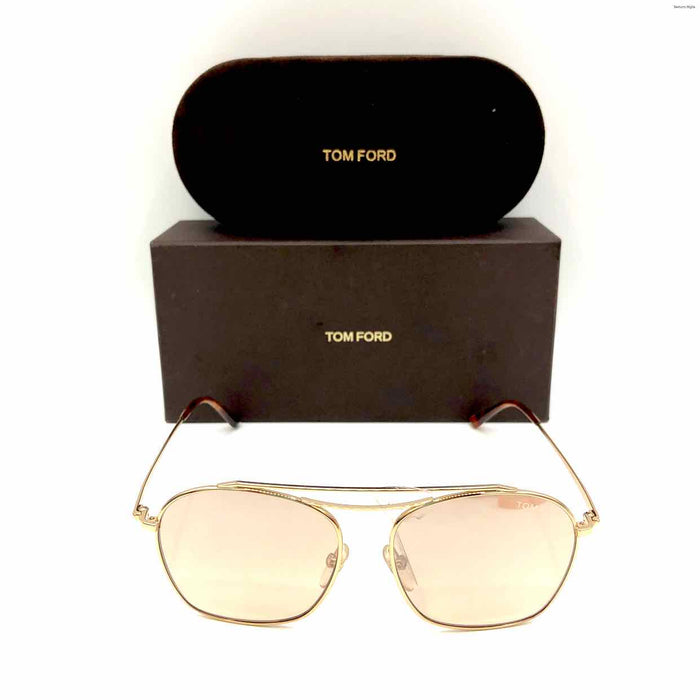 TOM FORD Gold Brown Multi Pre Loved Sunglasses w/case