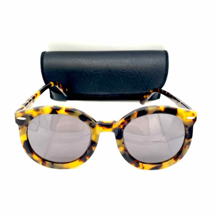 KAREN WALKER Tan Brown Pre Loved Tortoise Sunglasses w/case