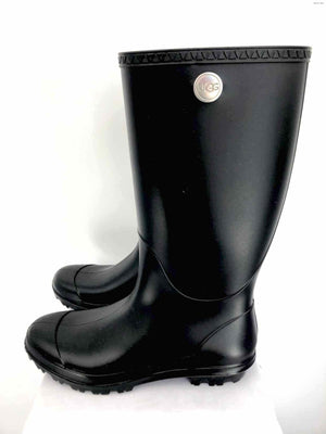 UGG Black Rubber Mid-Calf Rainboot Shoe Size 9 Boots